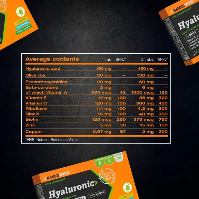 Named Sport Supplement Hyaluronic , 1 boîte de 60 comprimés