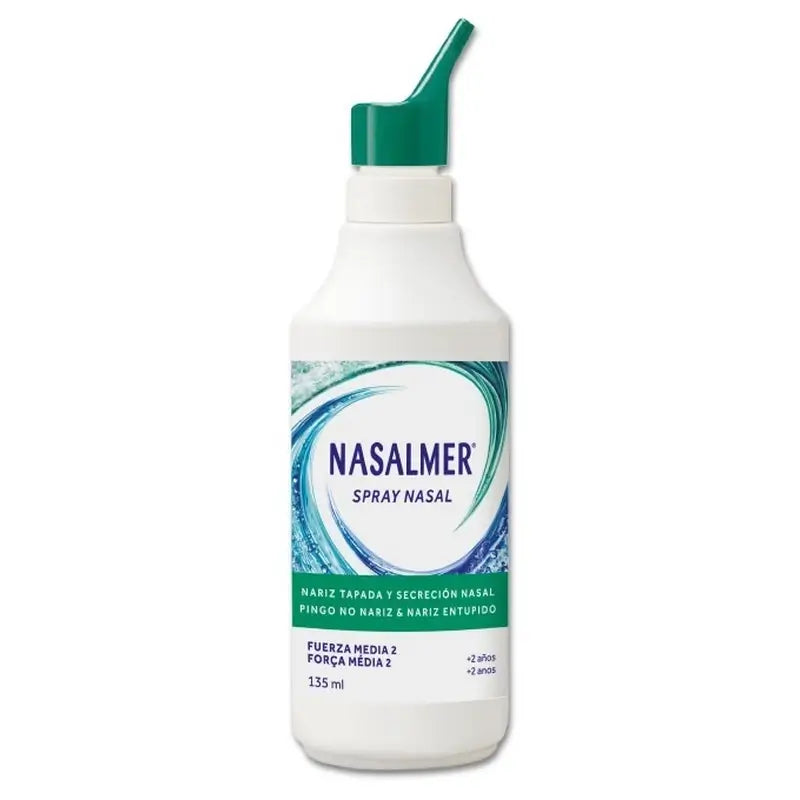 Nasalmer Medium Strength, Hygiène et soulagement nasal quotidien, 135 Ml Spray