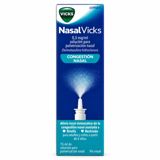 Nasalvicks 0,5 mg/ml Nébuliseur nasal, 15 ml