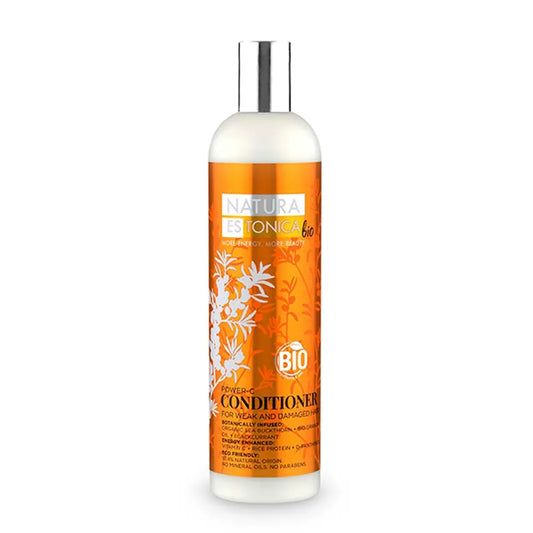 Natura Estonica Conditionneur pour cheveux faibles et abîmés Powerc, 400 ml