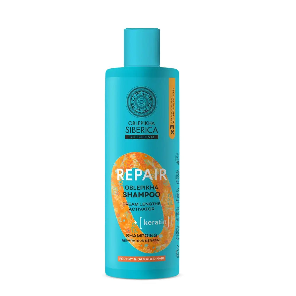 Natura Siberica Shampooing réparateur à la kératine, 400 ml