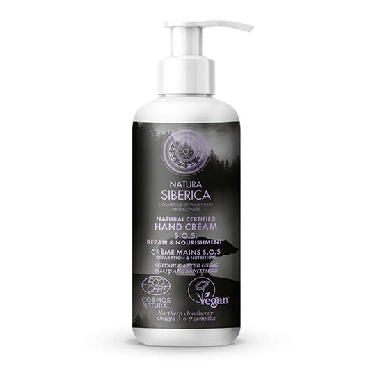 Natura Siberica Sos Crème pour les Mains Réparatrice et Nourrissante, 250 Ml