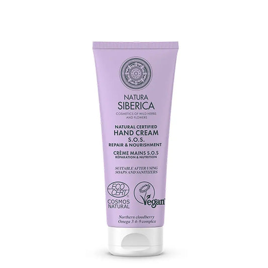Natura Siberica Sos Crème pour les Mains Réparatrice et Nourrissante, 75 Ml