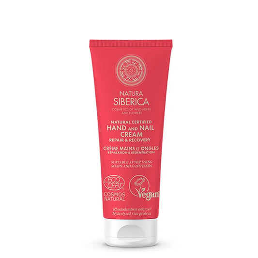 Natura Siberica Crème Réparatrice et Récupératrice pour les Mains et les Ongles, 75 Ml