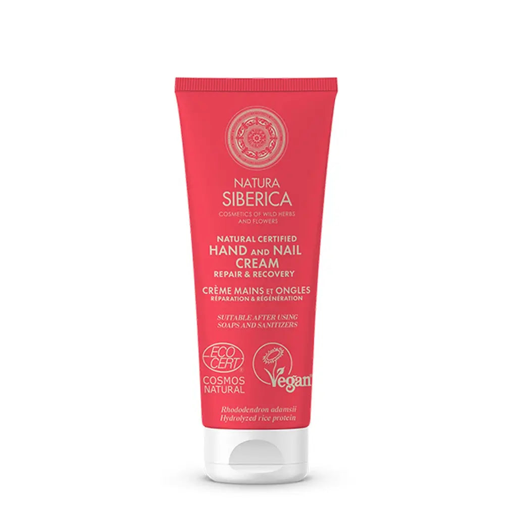 Natura Siberica Crème Réparatrice et Récupératrice pour les Mains et les Ongles, 75 Ml