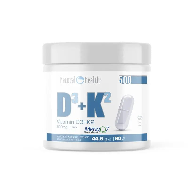 Natural Health Vitamine D3 4000Ui+K2 Menaq7, 90 gélules