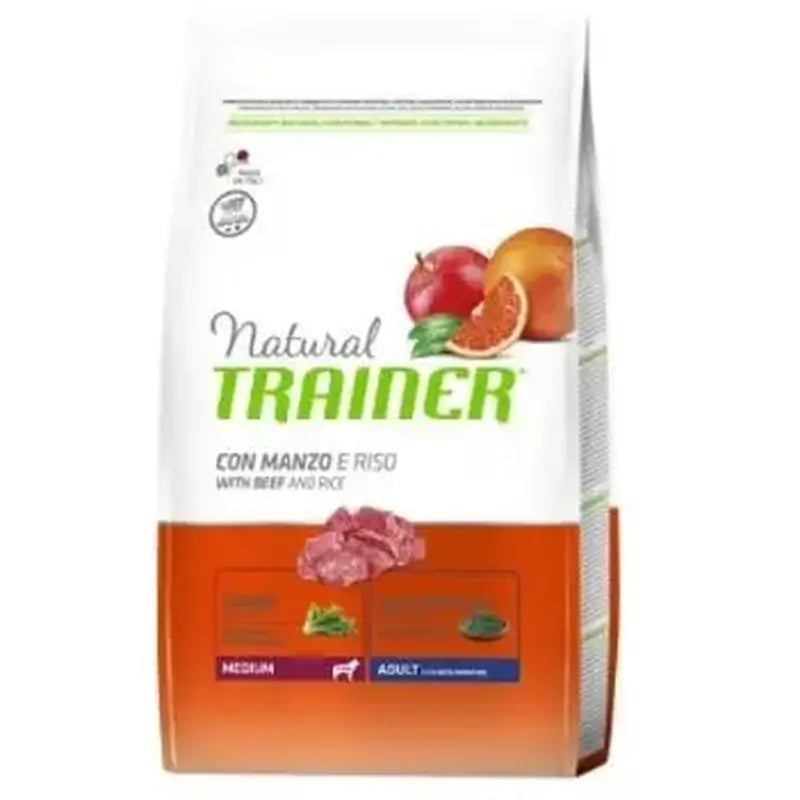 Natural Trainer Canine Adult Medium Beef 12Kg, nourriture pour chiens