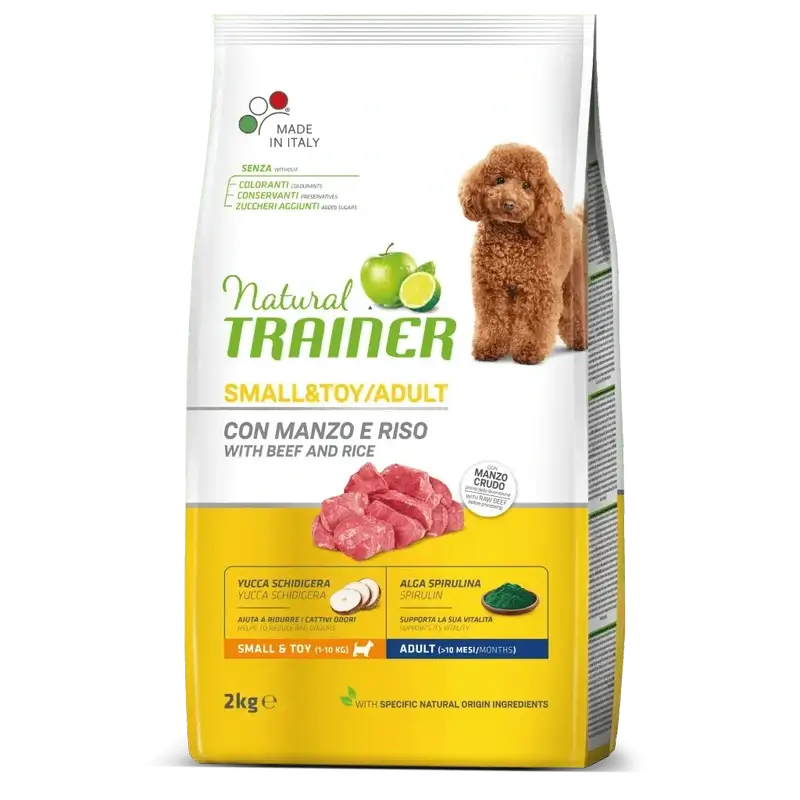 Natural Trainer Canine Adult Mini Beef 2kg, nourriture pour chiens
