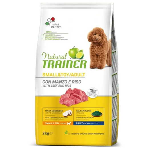 Natural Trainer Canine Adult Mini Beef 2kg, nourriture pour chiens