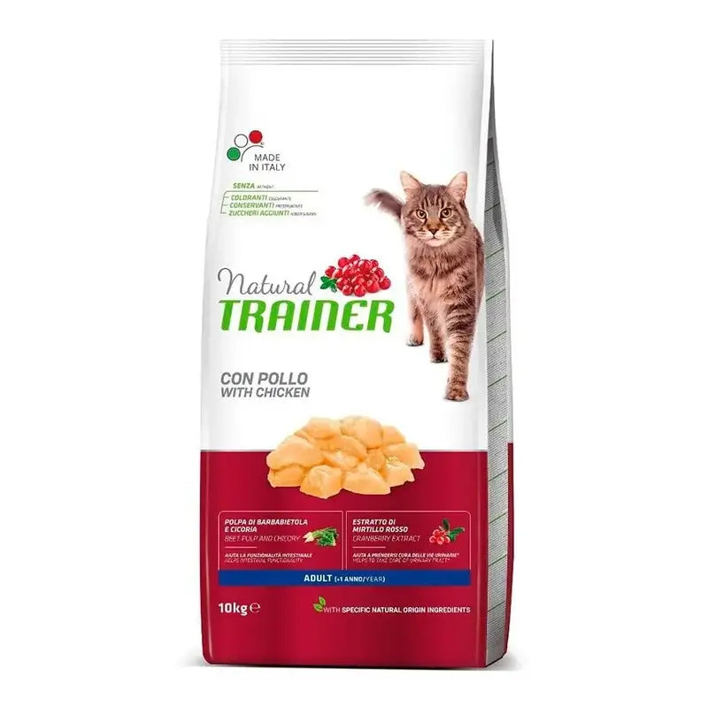 Natural Trainer Feline Adult Chicken 10Kg, nourriture pour chat