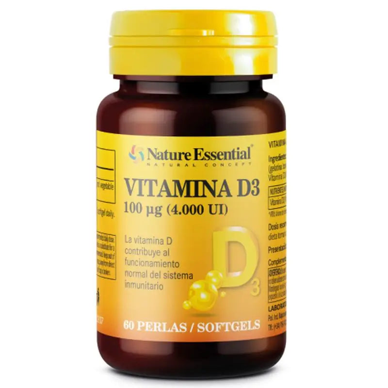 Nature Essentielle Vitamine D3 , 60 perles