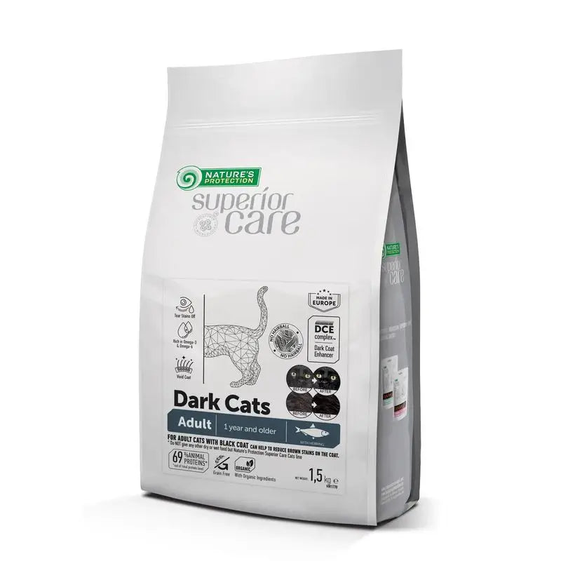 Natures P Dark Cat Adult All Breed Herring Grainfree 1,5Kg