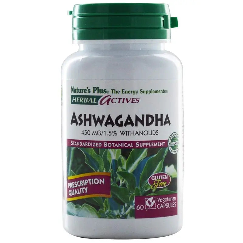 Natures Plus Ashwaganda Root 450Mg. 60Caps Herbal Actives