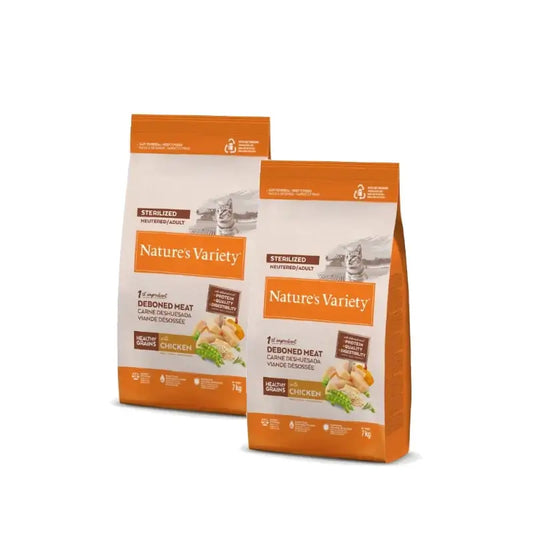 Nature'S Variety Cat Healthy Grain Sterilized au poulet, lot de 2 x 7 kg