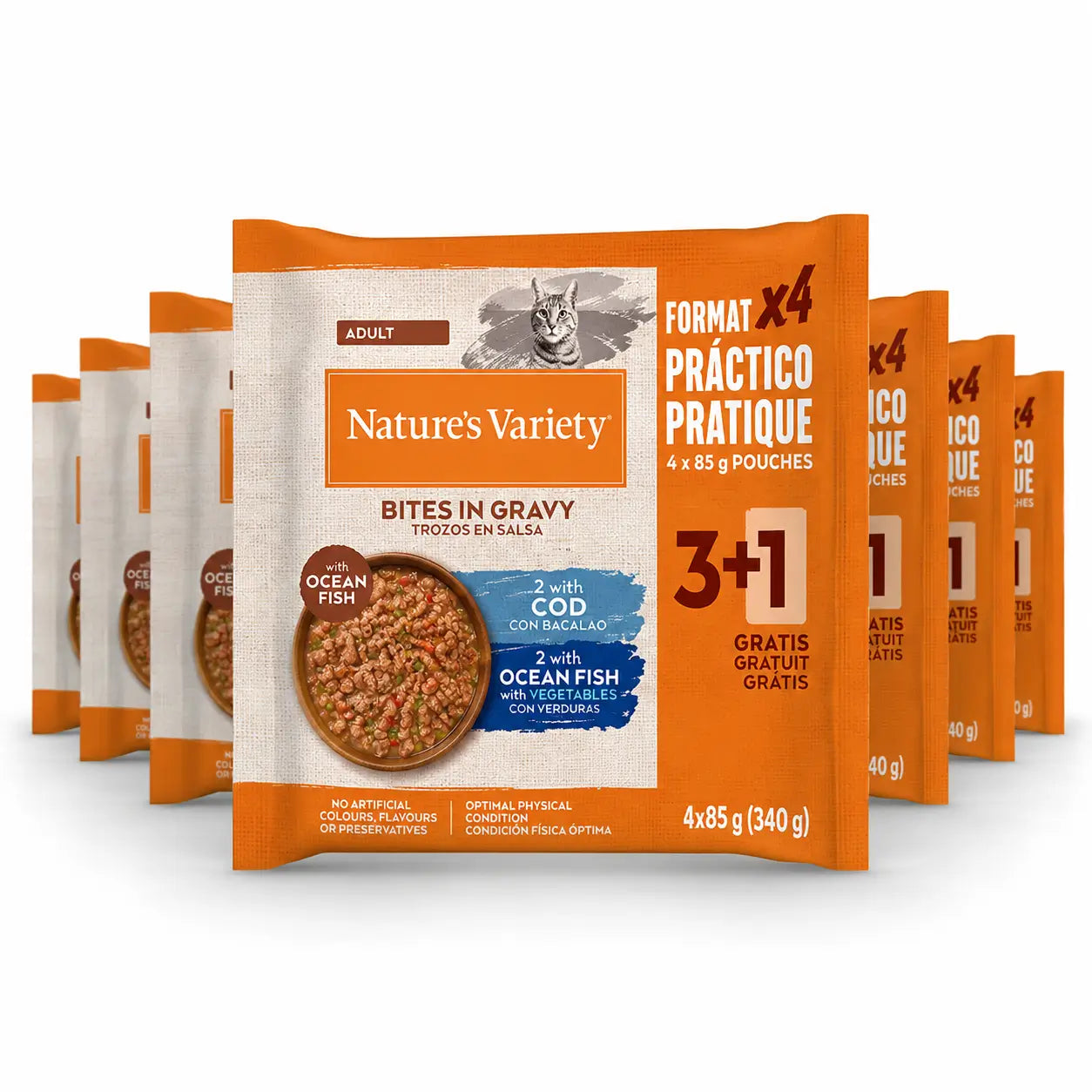 Nature'S Variety - Nourriture humide pour chats, à la morue, portions individuelles, 11 x 340 g