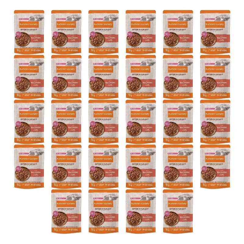 Nature'S Variety - Nourriture humide pour chats, au saumon, portions individuelles, 28 x 70 g