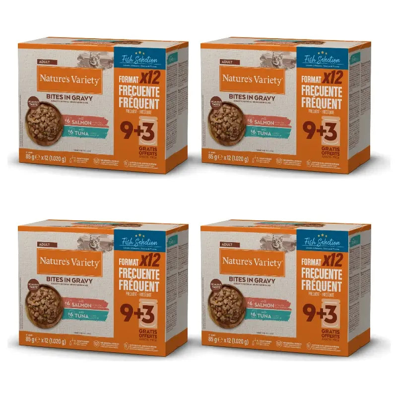 Nature'S Variety - Nourriture humide pour chats, au saumon et au thon, portions individuelles, 4 x 1,02 kg