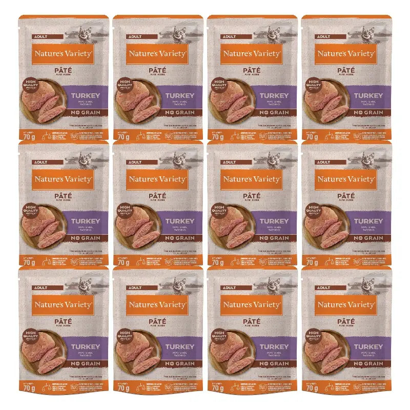 Nature'S Variety Nourriture humide pour chats, Mini, à la dinde, lot de 12 x 70 g