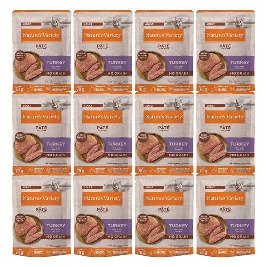 Nature'S Variety Nourriture humide pour chats, Mini, à la dinde, lot de 12 x 70 g