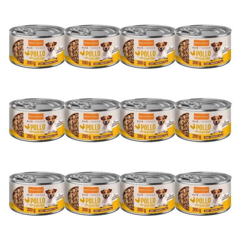 Nature'S Variety - Nourriture humide pour chiens, Mini Adulte, au poulet, portions individuelles, 12 x 200 g