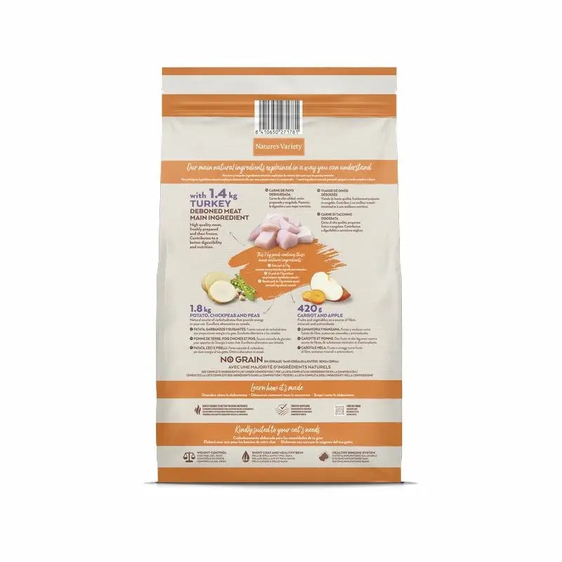 Nature's Variety Feline Feline Adult Original Sterilised Turkey, 7 kg, nourriture pour chats