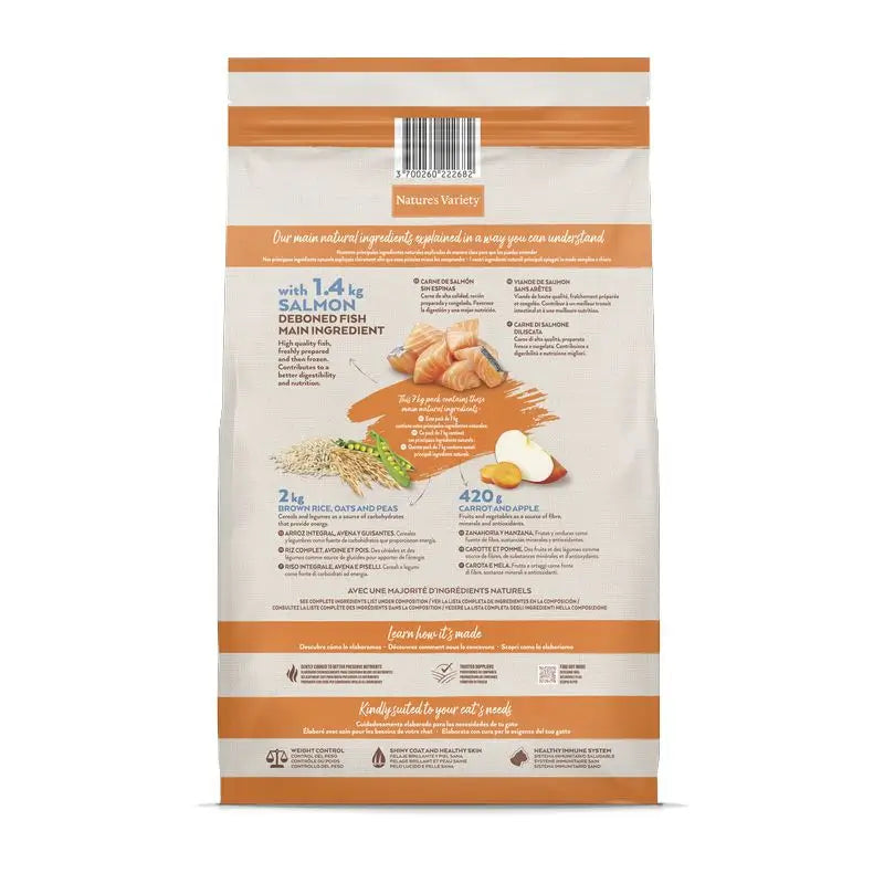 Nature's Variety Original Feline Adult Saumon stérilisé, 7 kg, croquettes pour chat