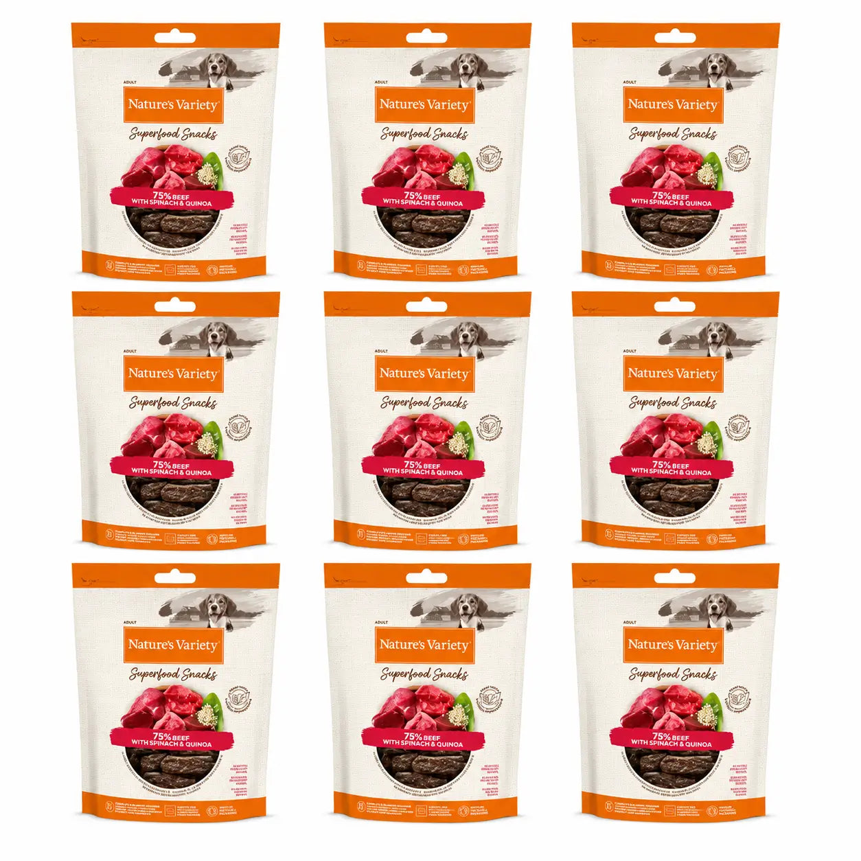 Nature'S Variety Snack Nvd Delibars Spfood Sncks Bœuf 0,070 kg, 9 x 70 g