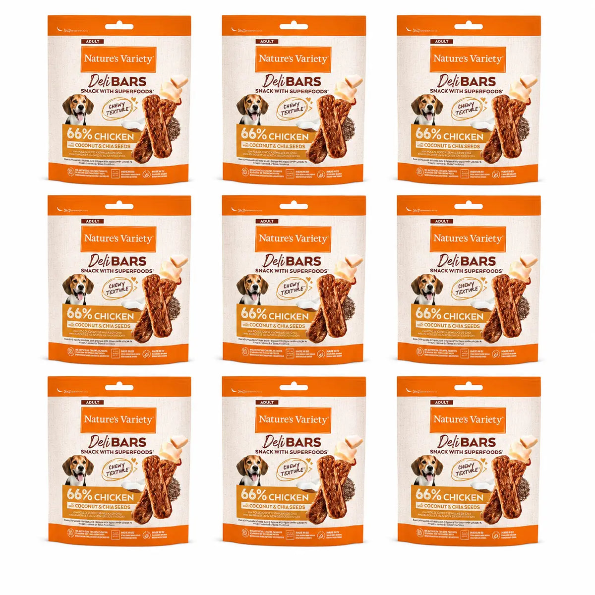 Nature'S Variety Snack Nvd Delibars Spfood Sncks Poulet 0,070 kg, 9 x 70 g