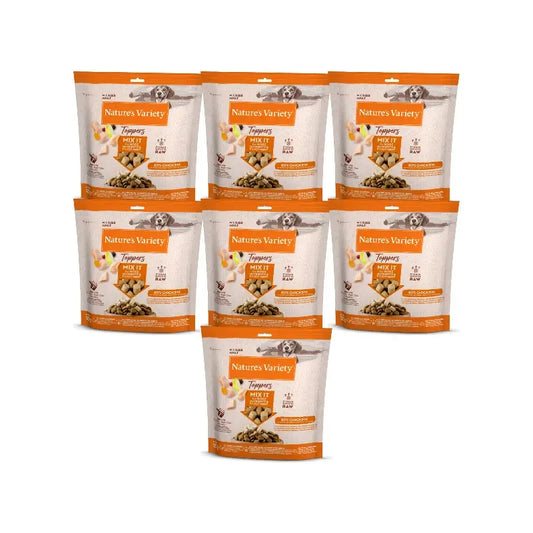 Nature'S Variety Toppers lyophilisés pour chiens adultes, au poulet, naturels, 7 x 120 g