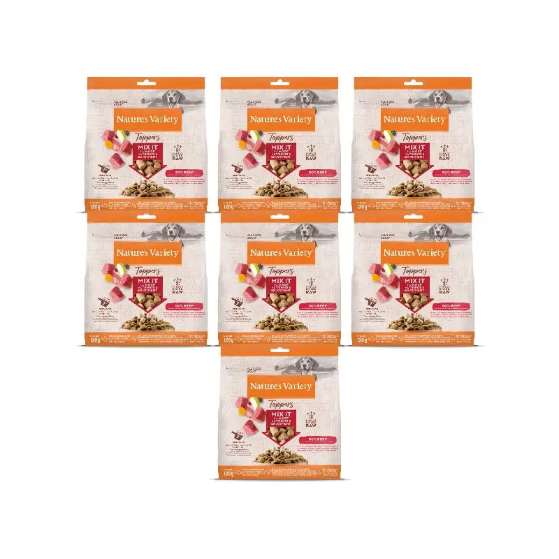 Nature'S Variety Toppers lyophilisés pour chiens, au bœuf, nature, 7 x 120 g