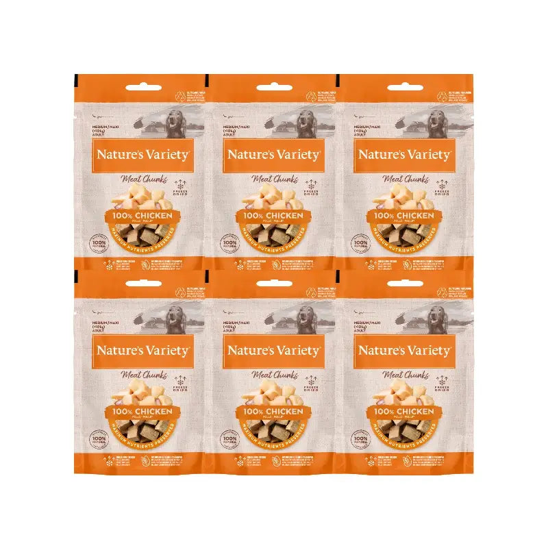 Nature'S Variety Toppers lyophilisés pour chiens, au poulet, nature, 6 x 50 g