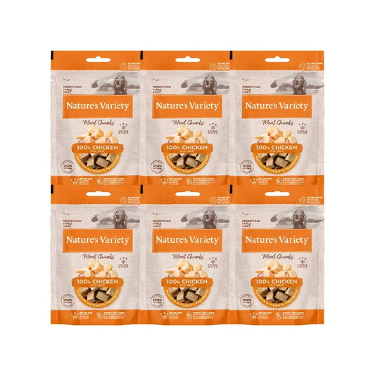 Nature'S Variety Toppers lyophilisés pour chiens, au poulet, nature, 6 x 50 g