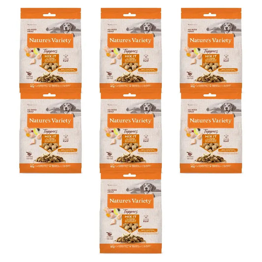 Nature'S Variety Toppers lyophilisés pour chiens, au poulet, naturels, 7 x 40 g