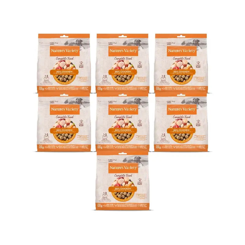 Nature'S Variety Toppers lyophilisés pour chiens adultes de petite taille, au poulet, naturels, 7 x 120 g