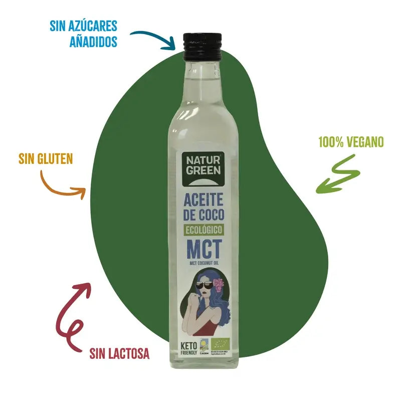 Naturgreen Huile de Coco Mct Bio, 500 ml