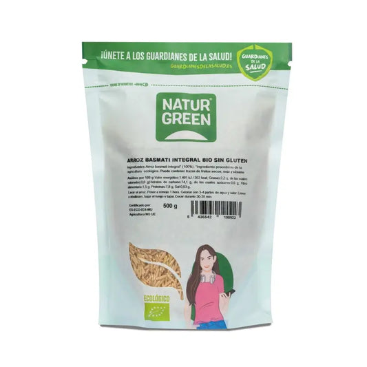 Naturgreen Riz Basmati Brun Biologique, 500 g