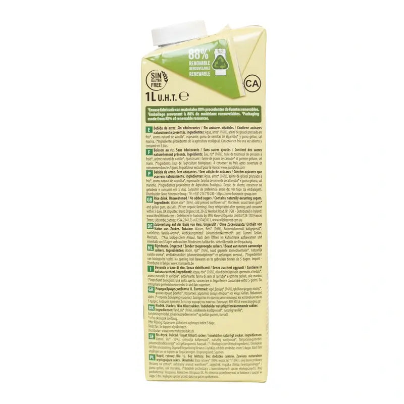 Naturgreen Riz sans sucres ajoutés Bio 1L, 1 l