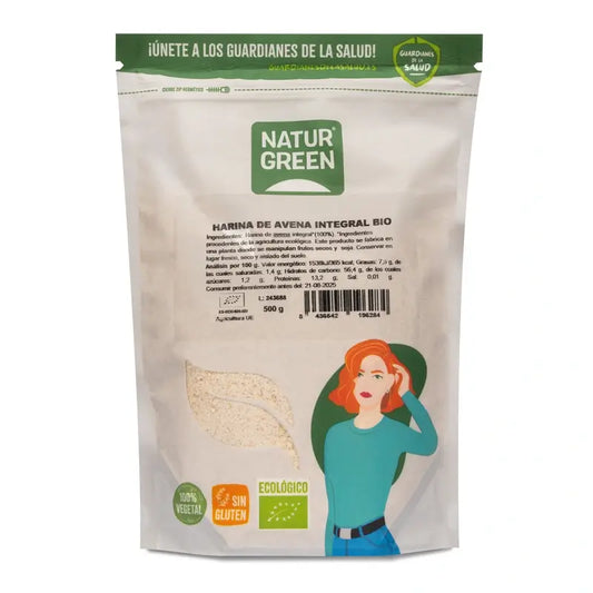 Naturgreen Flocons d'avoine complets sans gluten, 500 g