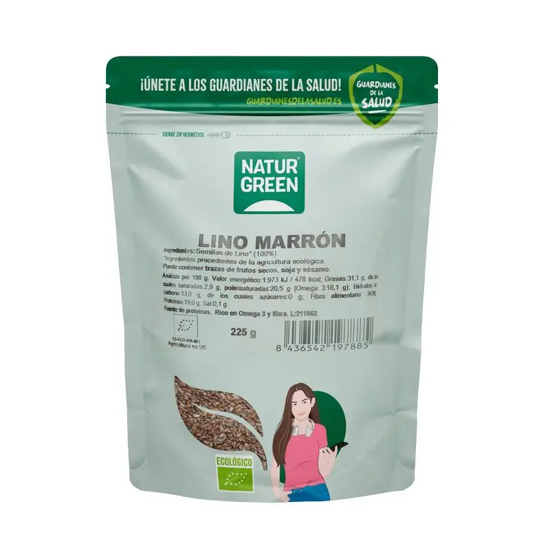 NaturGreen Graines de lin brunes Bio 225g