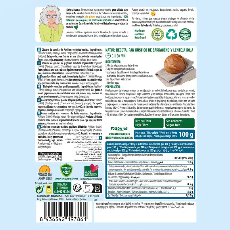 Naturgreen Psyllium Bio, 100 g