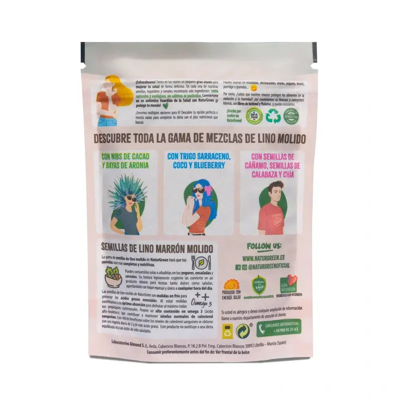 Naturgreen Graines de lin, de chanvre, de citrouille et de chia, 150 g