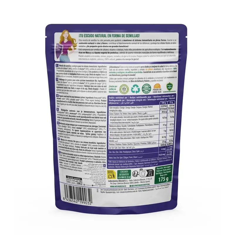 Naturgreen Organic Graines pour le système immunitaire, 175 grammes