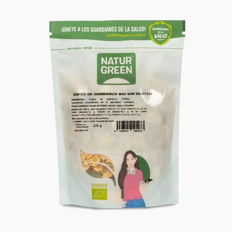Naturgreen Snacks de pois chiches bio, 225 g