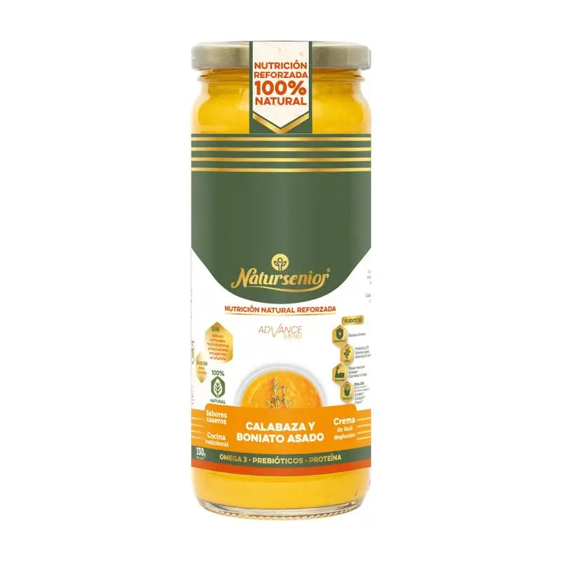 Natursenior Adult Vegetable Cream Soup Pumpkin & Roasted Sweet Potato with Omega 3 Dha, Prebiotics & Protein. 255 gr