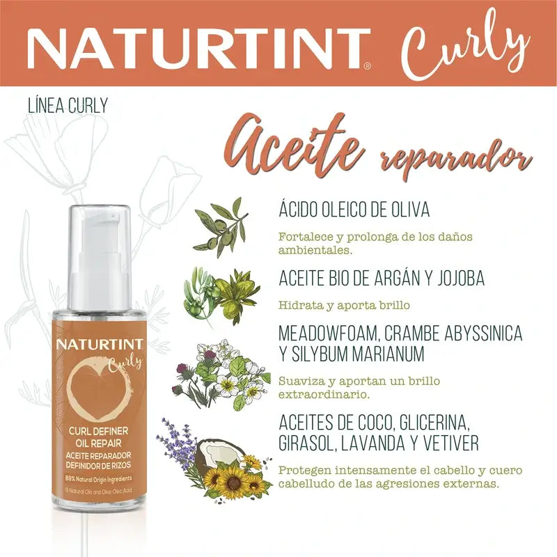 Naturtint Natural Curl Defining Repairing Oil 50Ml