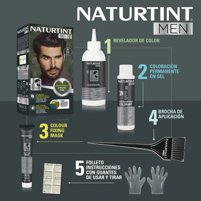Naturtint Men Coloration permanente pour hommes 4N sans ammoniaque - Brun naturel