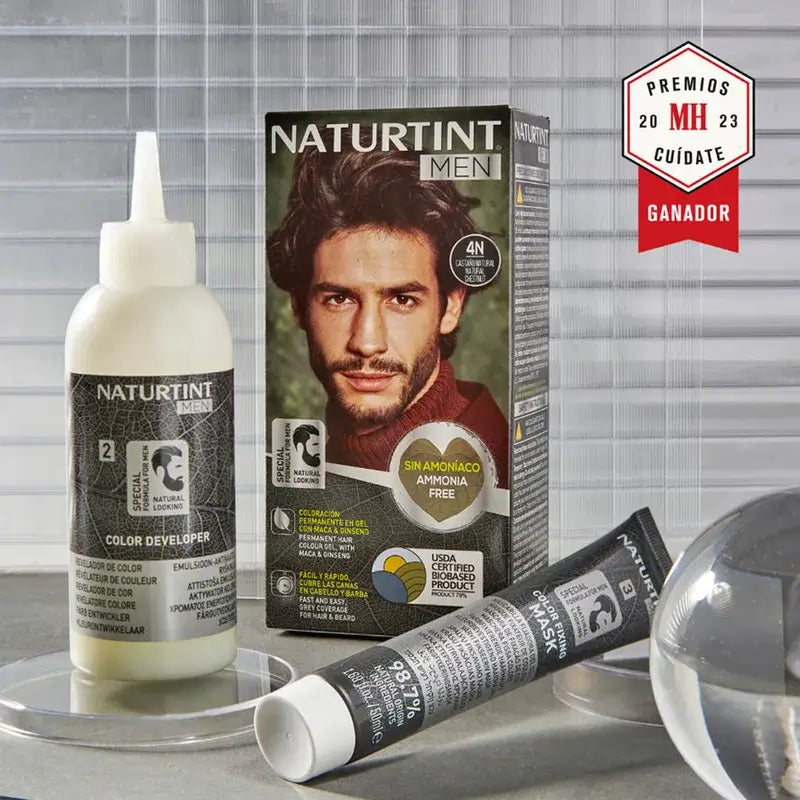 Naturtint Men Coloration permanente pour hommes 4N sans ammoniaque - Brun naturel
