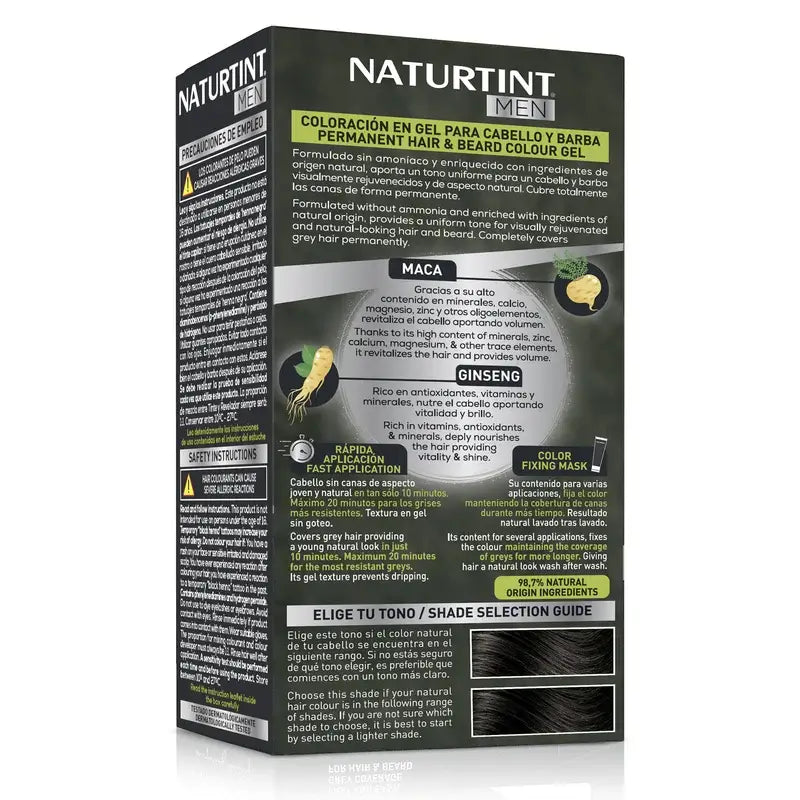 Naturtint Men Coloration permanente pour hommes 4N sans ammoniaque - Brun naturel