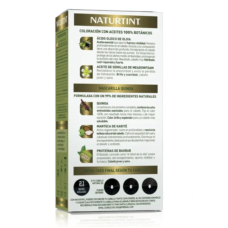 Naturtint Colorant permanent sans ammoniaque 2.1 - Bleu Noir