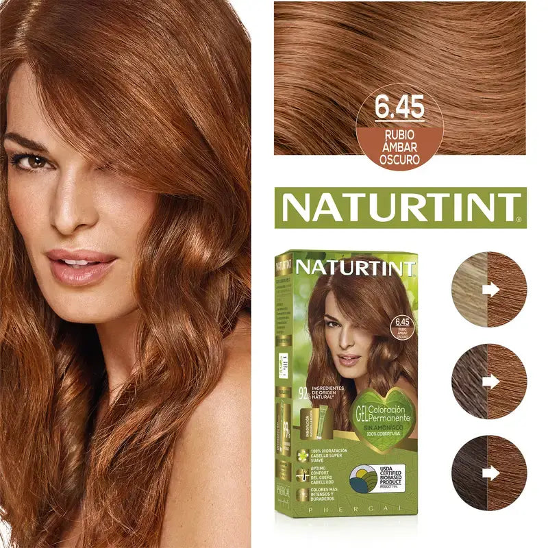 Naturtint Coloration permanente sans ammoniaque 6.45 - Blond ambré foncé